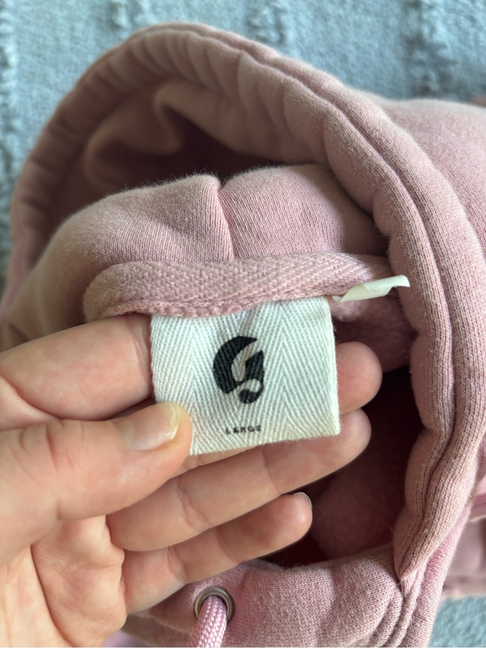 Glossier Soft Pink Classic Logo Hoodie - Picture 10 of 10